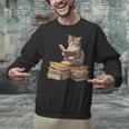 Reading Cat Book Lover Unisex Sweatshirt