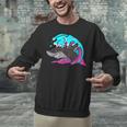Retro 80s Shark Whale Diving Nostalgia Shark Party Unisex Sweatshirt Retro 80s Shark Whale Diving Nostalgia Shark Party Unisex Sweatshirt