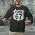 Retro Route 67 Highway Sign Vintage Road Nostalgia Unisex Sweatshirt