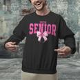 Retro Senior 2026 Class Of 2026 Coquette Pink Bow Graduation Unisex Sweatshirt