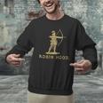 Robin Hood The Archer Book Cover Illustration In Gold Unisex Sweatshirt Robin Hood The Archer Book Cover Illustration In Gold Unisex Sweatshirt