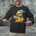 Rubber Duck Reading Book Rubber Duckie Reader Coffee Lover Unisex Sweatshirt