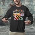 Senior 2026 Groovy Retro Grad Class Of 2026 Graduation Kids Unisex Sweatshirt