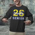 Senior Class 2026 Graduation Yellow Blue Letters Unisex Sweatshirt