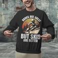 Skier BOOKS ARE GREAT BUT SKIS ARE BETTER Vintage Unisex Sweatshirt