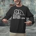 Social Battery Low Apparel Introvert Humor Unisex Sweatshirt Social Battery Low Apparel Introvert Humor Unisex Sweatshirt