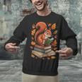 Squirrel Reading Book Lovers Fall Leaves Library Books Unisex Sweatshirt Squirrel Reading Book Lovers Fall Leaves Library Books Unisex Sweatshirt