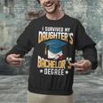 i Survived My Daughters Bachelor's Degree Graduation Gifts Unisex Sweatshirt