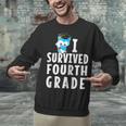 I Survived Fourth Grade Graduation Kids Owl Grad Unisex Sweatshirt