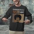 Unapologetically MSW-Ish Student Graduation Afro Unisex Sweatshirt