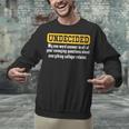 Undecided Collage Student Novelty Graduation Present Unisex Sweatshirt