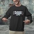 VHS Tape Rewind Glitch 90s Retro Nostalgia Please Rewind Unisex Sweatshirt VHS Tape Rewind Glitch 90s Retro Nostalgia Please Rewind Unisex Sweatshirt