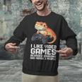 I Like Video Games Bearded Dragon Gamer Introvert Mood Unisex Sweatshirt I Like Video Games Bearded Dragon Gamer Introvert Mood Unisex Sweatshirt