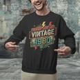 Vintage 1980 Retro Badge Decade Nostalgia Graphic Emblem Unisex Sweatshirt