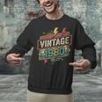 Vintage 1980 Retro Badge Decade Nostalgia Graphic Emblem Unisex Sweatshirt