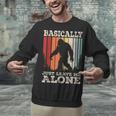 Vintage Basically Just Leave Me Alone Bigfoot Introverts Unisex Sweatshirt