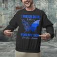 I Wear Blue In Memory For My Son Colon Cancer Awareness Unisex Sweatshirt I Wear Blue In Memory For My Son Colon Cancer Awareness Unisex Sweatshirt