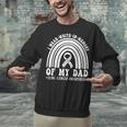 I Wear In Memory Of Dad Lung Cancer Awareness Ribbon Unisex Sweatshirt