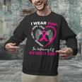 I Wear Pink In Memory Of My Great Aunt Breast Cancer Graphic Unisex Sweatshirt