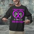 I Wear Purple In Memory Of My Big Brother Alzheimers Graphic Unisex Sweatshirt