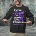 I Wear Purple In Memory Of My Husband Overdose Awareness Unisex Sweatshirt