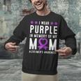 I Wear Purple In Memory Of My Mom Alzheimer's Awareness Day Unisex Sweatshirt