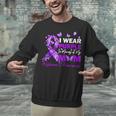 I Wear Purple In Memory Of My Mom Alzheimers Awareness Unisex Sweatshirt