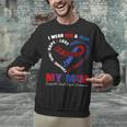 I Wear Red & Blue In My Memory Of My Mom CHD Awareness Month Unisex Sweatshirt
