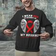 I Wear Red In Memory Of My Husband Heart Disease Awareness Unisex Sweatshirt