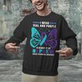 I Wear Teal And Purple In Memory Of My Nephew Unisex Sweatshirt