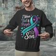 I Wear Teal And Purple In Memory My Son Suicide Prevention Unisex Sweatshirt I Wear Teal And Purple In Memory My Son Suicide Prevention Unisex Sweatshirt