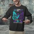 I Wear Teal And Purple In Memory Of My Son Unisex Sweatshirt