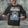Wild About Reading Book Lover Hippo Unisex Sweatshirt Wild About Reading Book Lover Hippo Unisex Sweatshirt