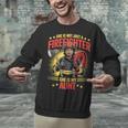 Woman Firefighter Aunt TiTi Auntie Black Graduation Unisex Sweatshirt