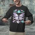Y2K Butterfly Floppy Disk Art Digital Nostalgia Unisex Sweatshirt