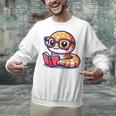Adorable Book Lover Rattlesnake With Reading Glasses Cute Unisex Sweatshirt