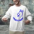Blue In Memory Of Grandson Colon Cancer Awareness Shirts Premium Unisex Sweatshirt