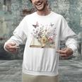Book Flowers And Butterfly Beautiful Reading Reader Graphic Unisex Sweatshirt