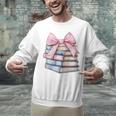 Book Lover Coquette Bow Pink Dainty Ribbon Cute Bookworm Unisex Sweatshirt