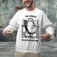 Cat With Coffee On Computer Go Away I'm Introverting Unisex Sweatshirt Cat With Coffee On Computer Go Away I'm Introverting Unisex Sweatshirt