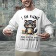 Cat Glasses Coffe Books I Am Awake Please Respect My Privacy Unisex Sweatshirt Cat Glasses Coffe Books I Am Awake Please Respect My Privacy Unisex Sweatshirt