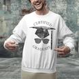 Certified Graduate Vintage Mortarboard Graduation Unisex Sweatshirt