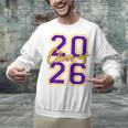 Class Of 2026 Graduation Varsity Purple Yellow On The Back Unisex Sweatshirt