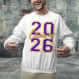 Class Of 2026 Graduation Varsity Purple And Yellow Letters Unisex Sweatshirt