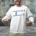 Colon Cancer Awareness Month Memory Loss Blue Ribbon Unisex Sweatshirt