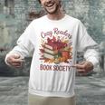 Cozy Readers Book Society Fall Autumn Floral Pumpkin Season Unisex Sweatshirt