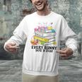 Every Bunny Loves To Read Easter Cute Reading Books Lover Unisex Sweatshirt