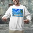 Frutiger Aero Beach Y2k Aesthetic Palm Tree Sand Ocean Premium Unisex Sweatshirt