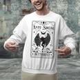 Introvert Apparel Emporium Mothman Tarot Card Antisocial Butterfly Cryptozoologist -Adults Grey Unisex Sweatshirt