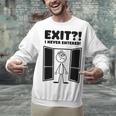 Irony Sarcasm Introvert Dry Humor Cartoon Comic Geek Nerd Unisex Sweatshirt